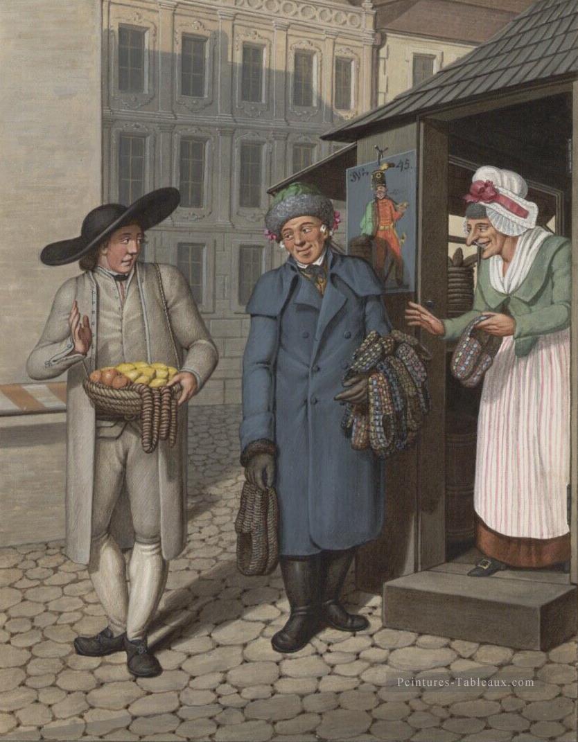 Der Zitronenmann der Bratenkramer Georg Emanuel Opiz caricature Peintures à l'huile
